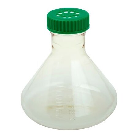 Celltreat CELLTREAT 2L Fernbach Flask, Vent Cap, Plain Bottom, Polycarbonate, Sterile 229860